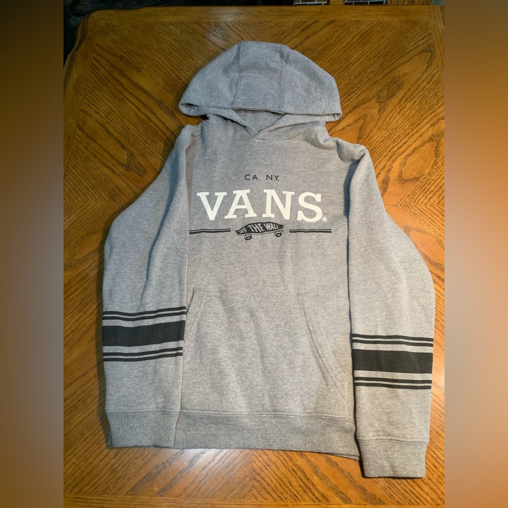 Vans Gray Hoodie Kids Youth Medium